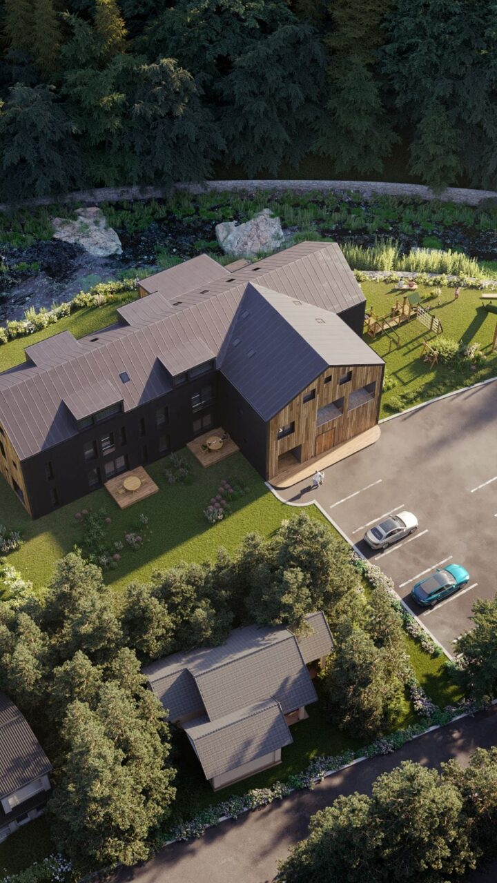 Vizualizace residence Four Elements Riverside Residence & Spa pohled shora