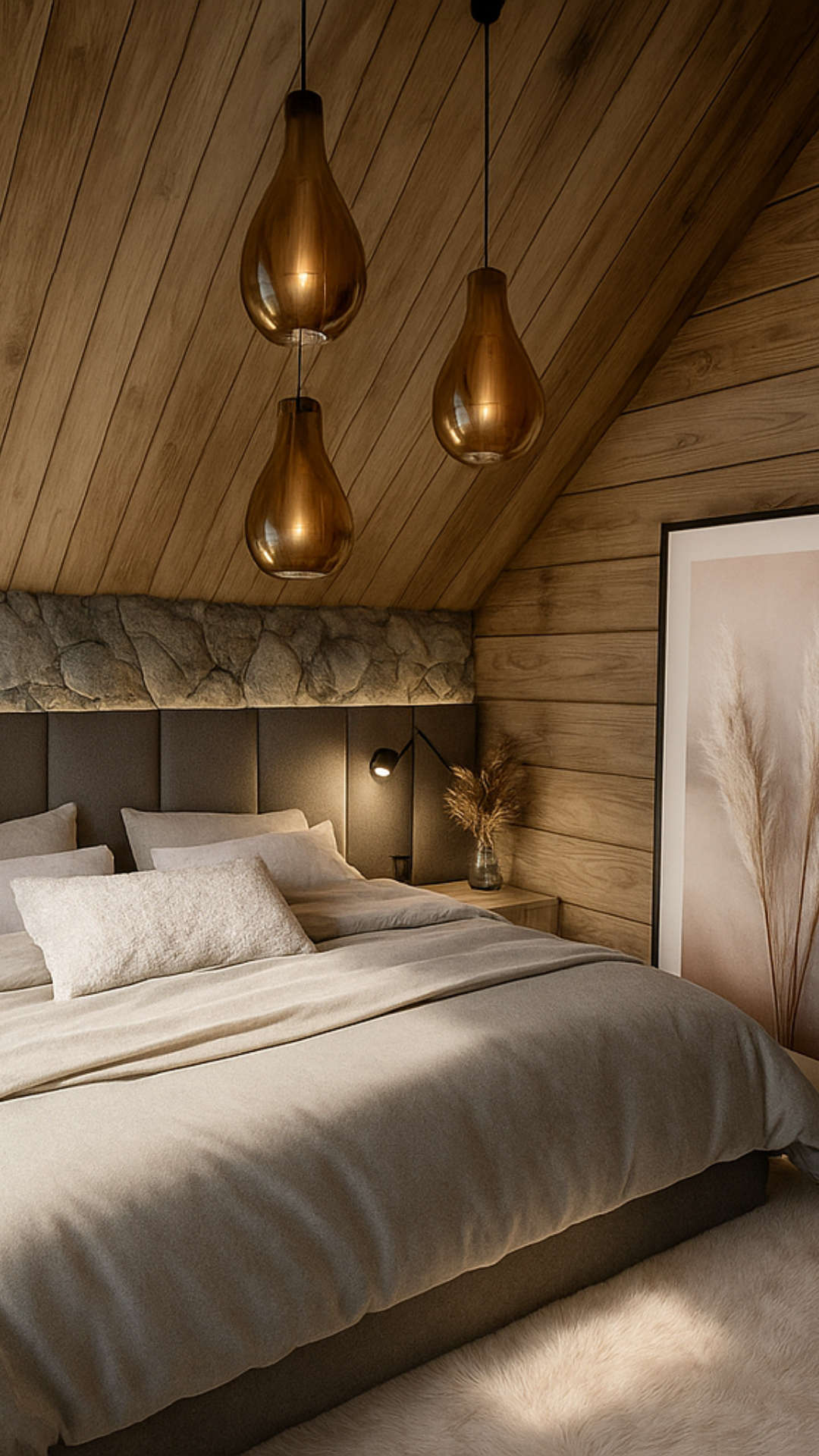 Vizualizace ložnice investičního apartmánu Four Elements Riverside Residence & Spa pohled zboku